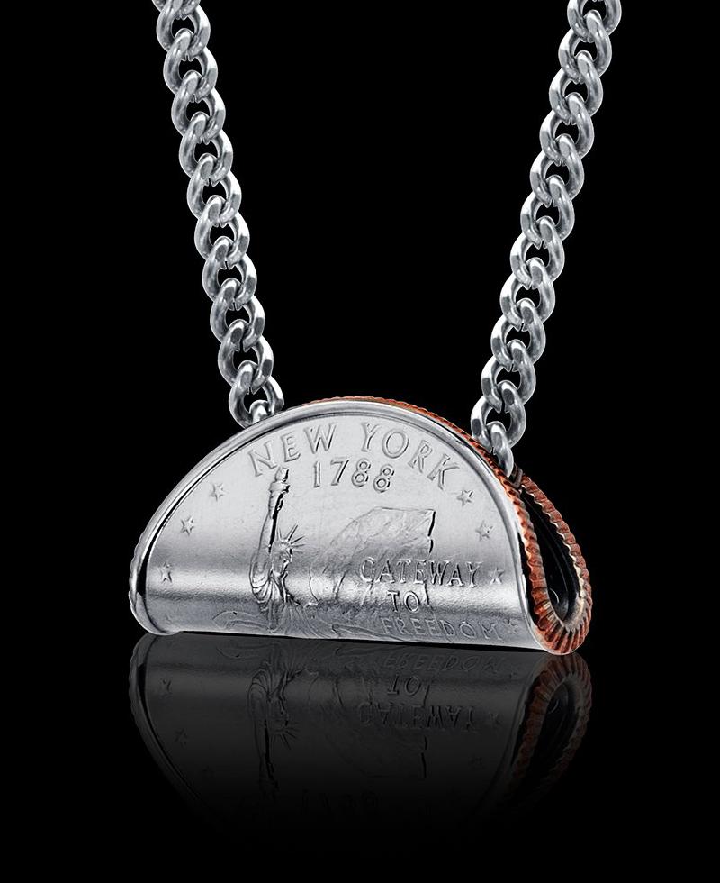 Rolled Quarter Necklace - Trittello