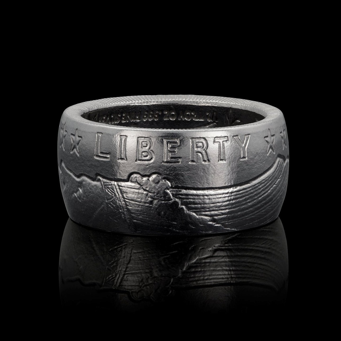 Silver Coin Ring (Large) - Trittello